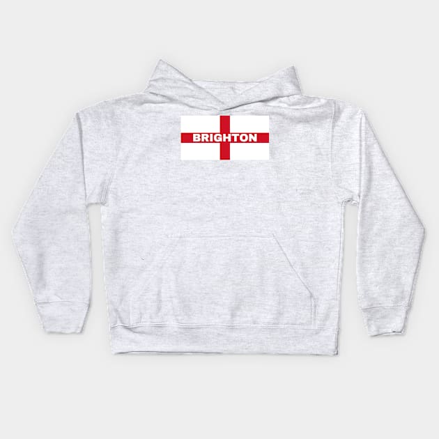 Brighton City in English Flag Kids Hoodie by aybe7elf